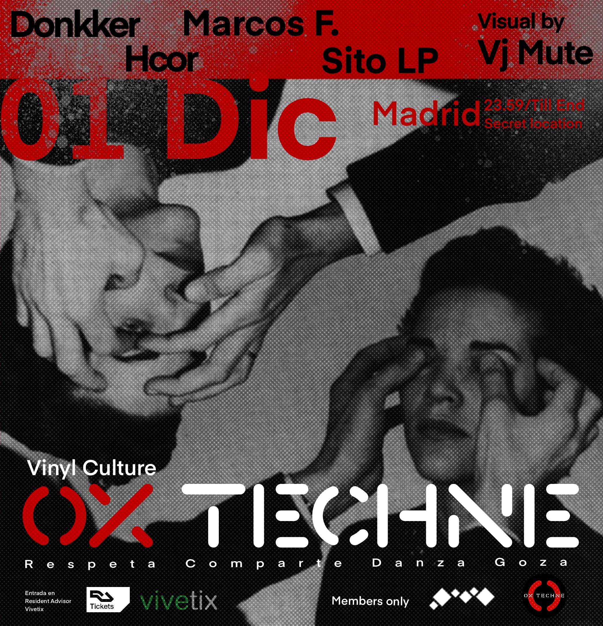 Noche a vinilo con OX Techne en Madrid, 1 de diciembre 2023
